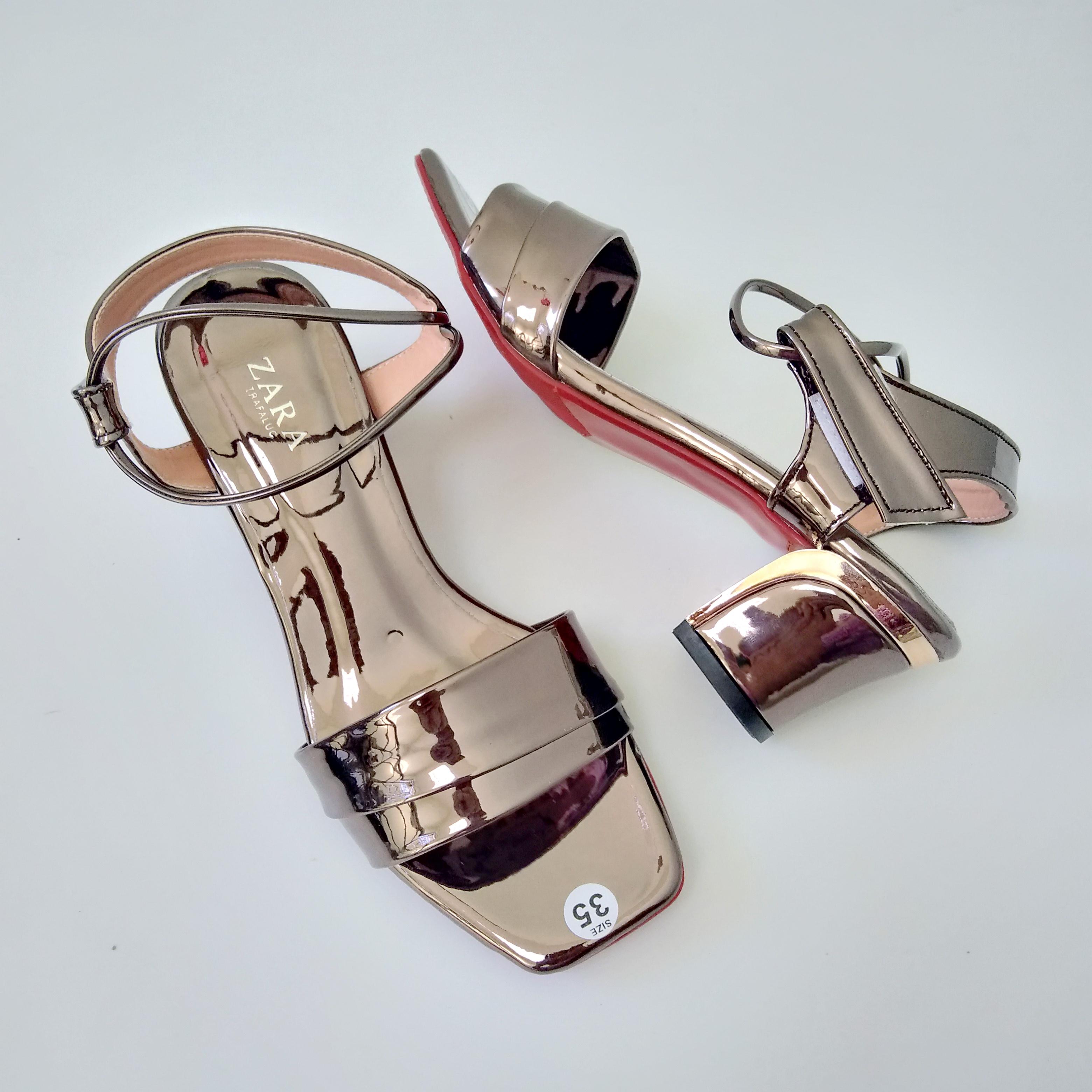 [HCM]Giày sandal gót bọc 5 phân quai xếp thời trang cao cấp Benst