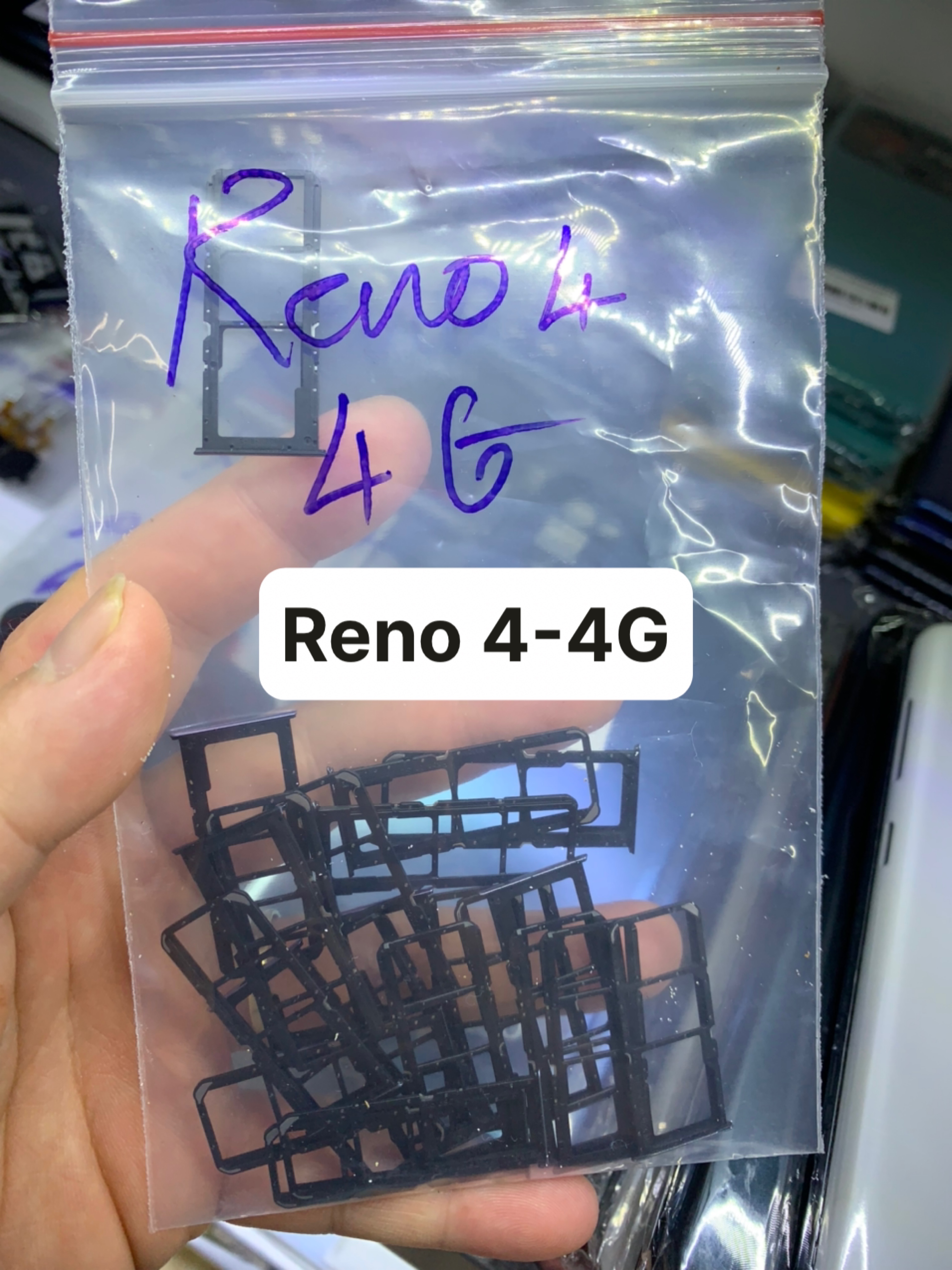 Bộ xương vỏ oppo Reno 4 - 4G ( Gồm khung xương, viền, lưng, phím bấm, khay sim )