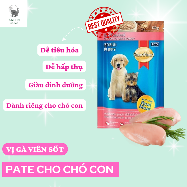 Pate cho chó Smartheart đủ vị - Gói 130gr