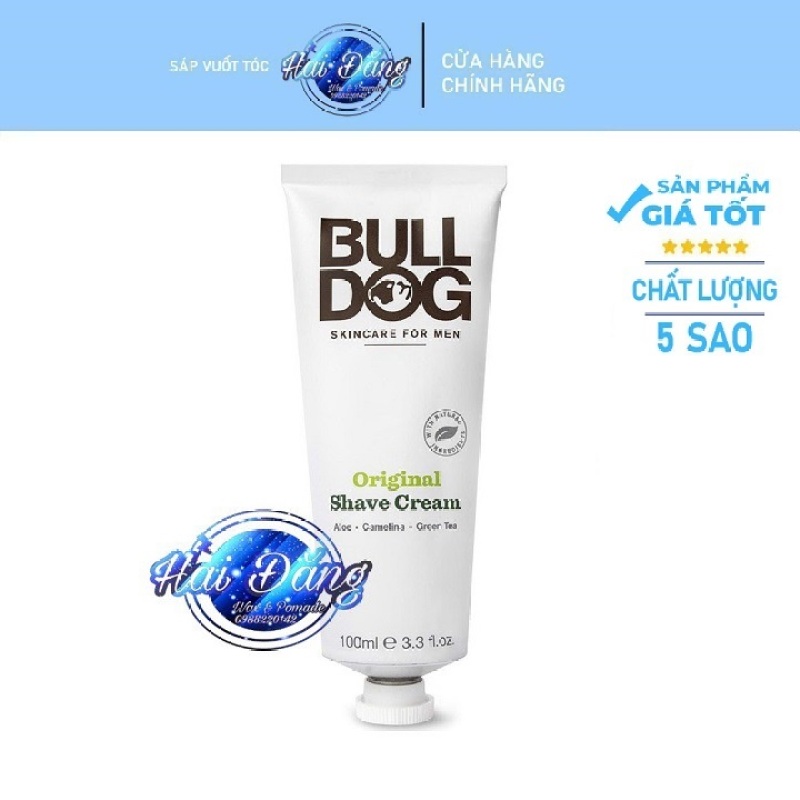 [ Chính hãng UK ] Kem cạo râu Cho Da Thường Bulldog Original Cream – 100ml