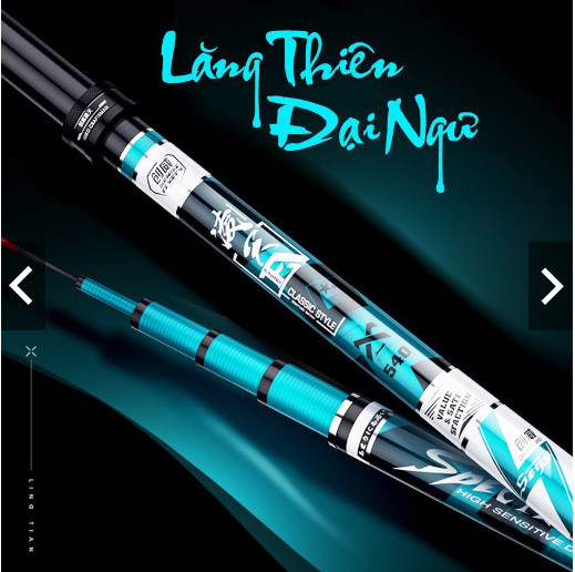 [Bảo Hành Trọn Đời 3 Lóng] Cần Câu Đài cao cấp ChuangWei Lăng Thiên Đại Ngư Bản Xanh 5H CT49 - Sanami Fishing