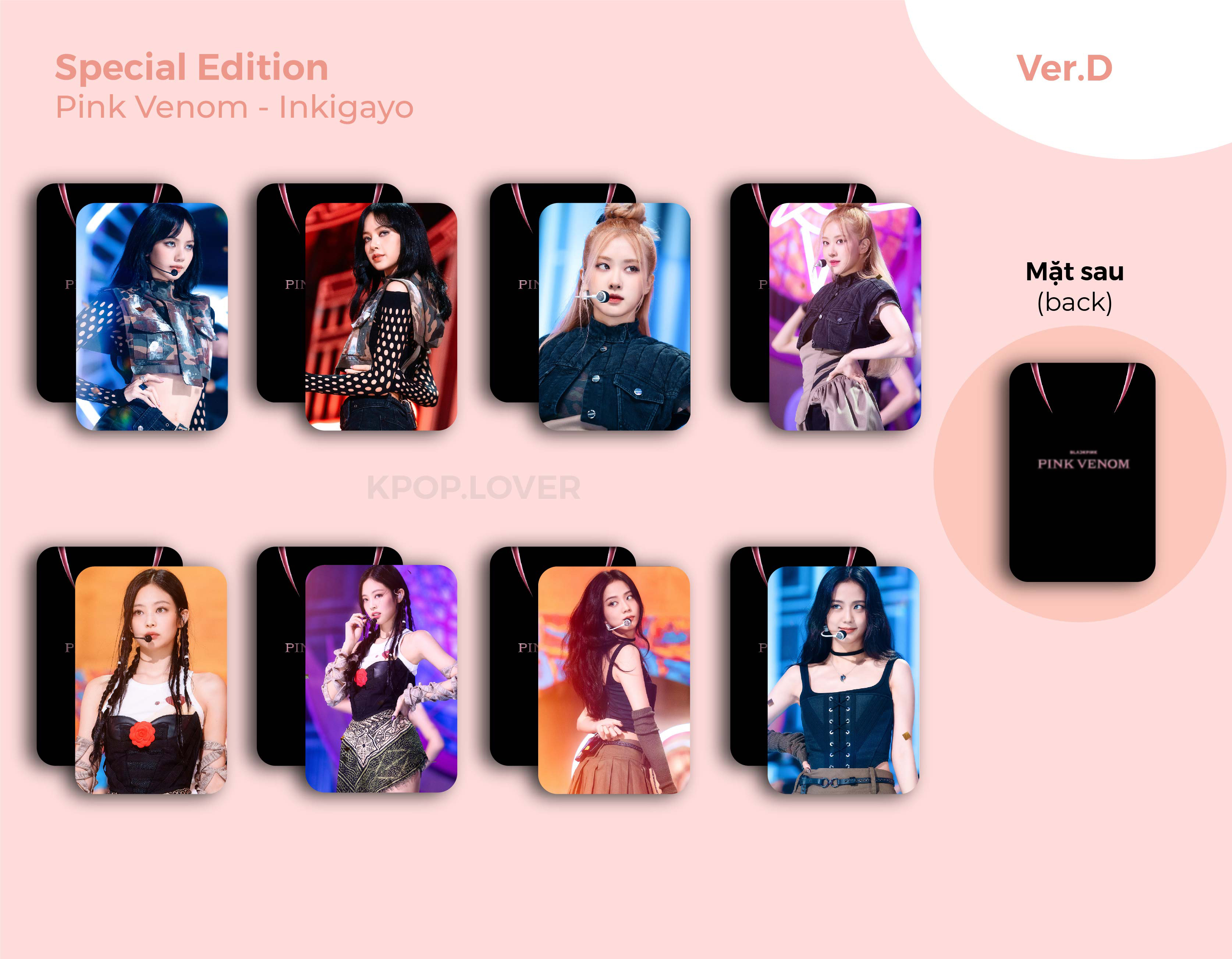 SET 8 CARD BO GÓC PINK VENOM + BORN PINK - blackpink
