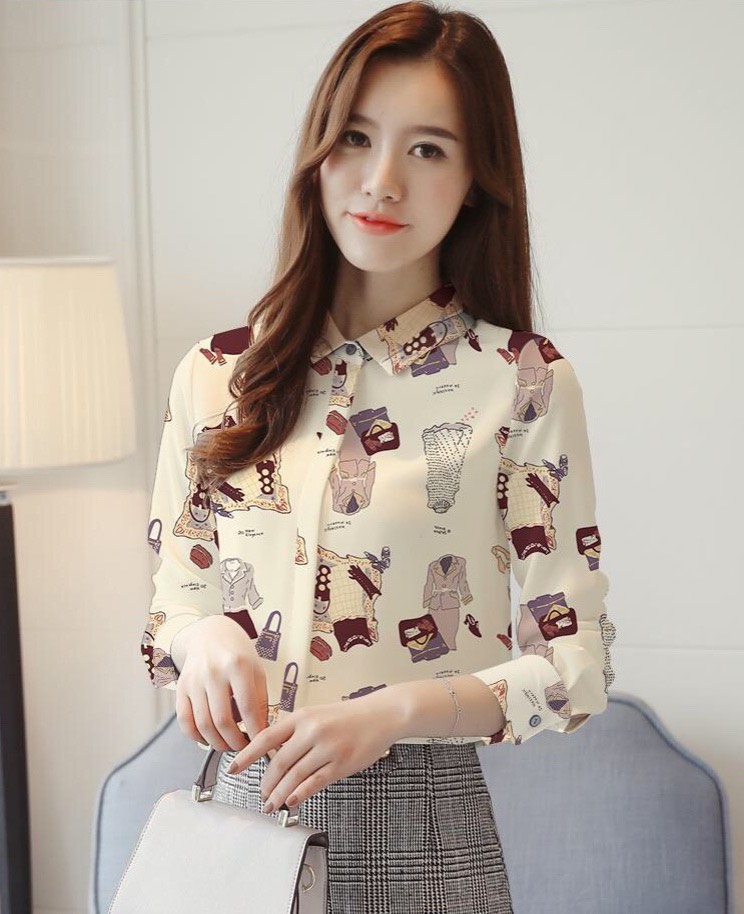 Áo Sơ MI Nữ Tay Dài Công Sở Đẹp Tinh Tế
