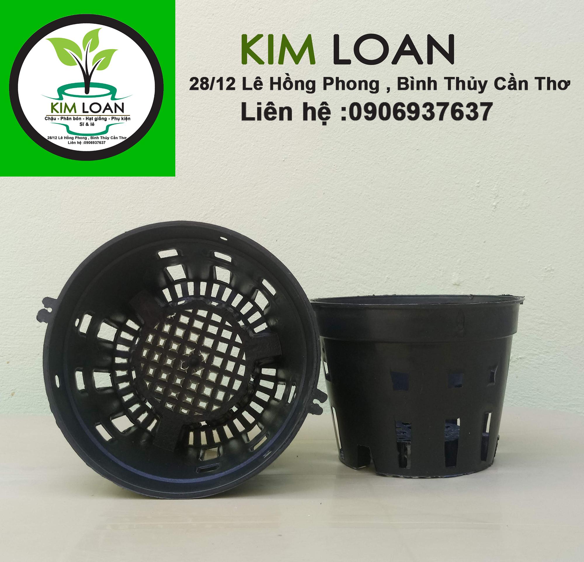 Combo 20 chậu lan nhựa đen phi 21 21x15cm