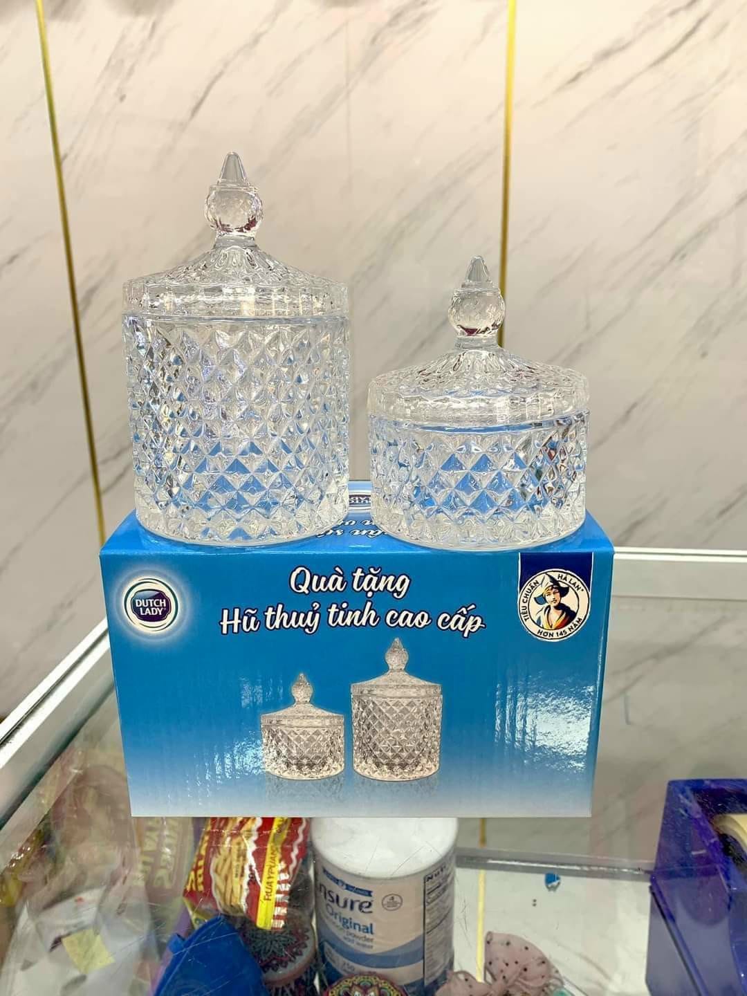 [HCM]HỘP 2 HỦ THUỶ TINH DUTCH LADY