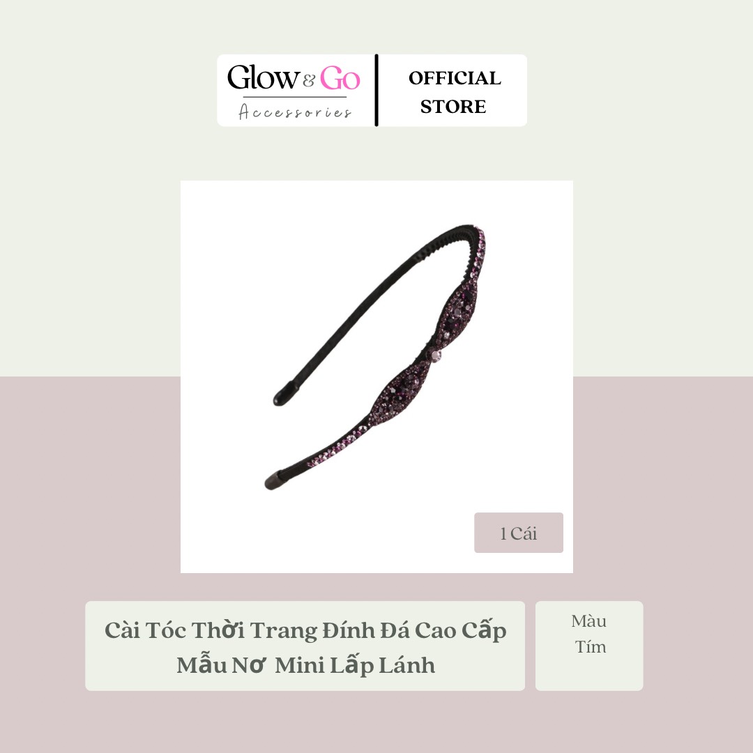 Cài Tóc Đính Đá Sang Trọng Mẫu Nơ Mini Lấp Lánh