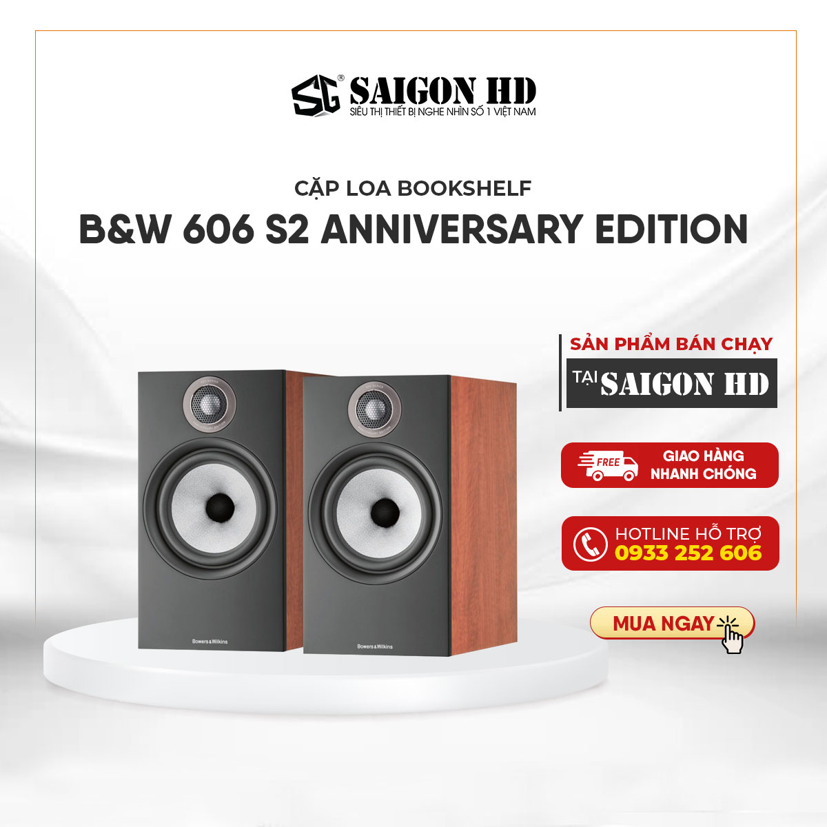 Loa Bookshelk xem phim nghe nhạc B&W 606 S2 ANNIVERSARY EDITION