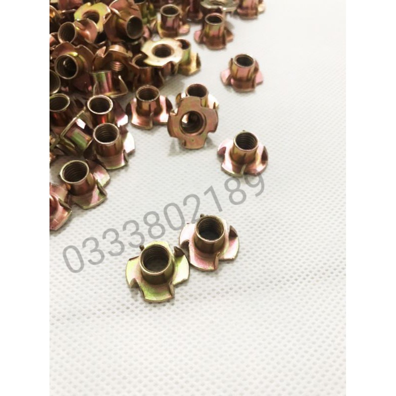 Ốc cấy gỗ ( tán chấu ) có chấu. M6M8M10 ( set 50 con)