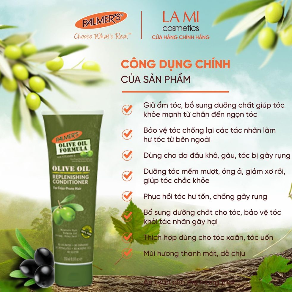 [14/02/25] Dầu xả dưỡng tóc Olive Palmer's 250ml