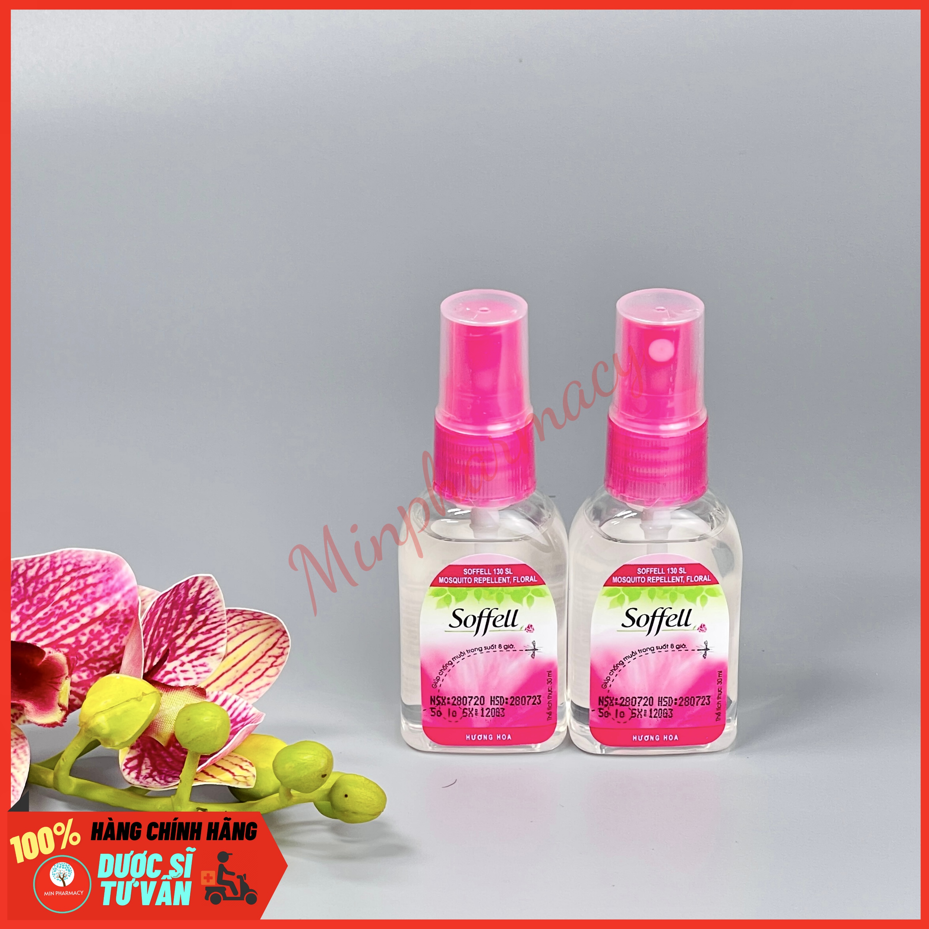 Xịt chống muỗi SOFFELL dạng phun sương hương hoa - Minhealthcare