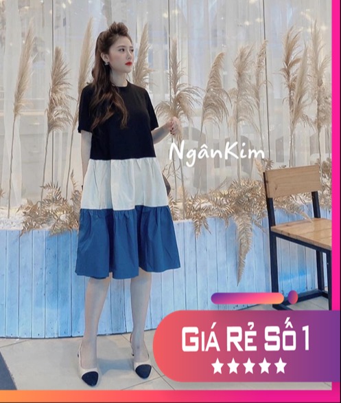 Đầm babydoll dáng suông ⚡️𝐁𝐈𝐆𝐒𝐈𝐙𝐄⚡️ Váy nữ tay ngắn mùa hè Phong cách Hàn Quốc Thời Trang cá tính xinh đẹp bigsize