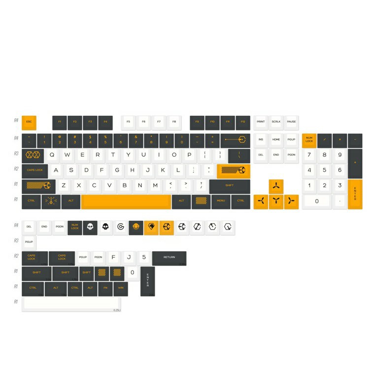 Set Keycap Cherry Virtual War (Alpha Trăng)