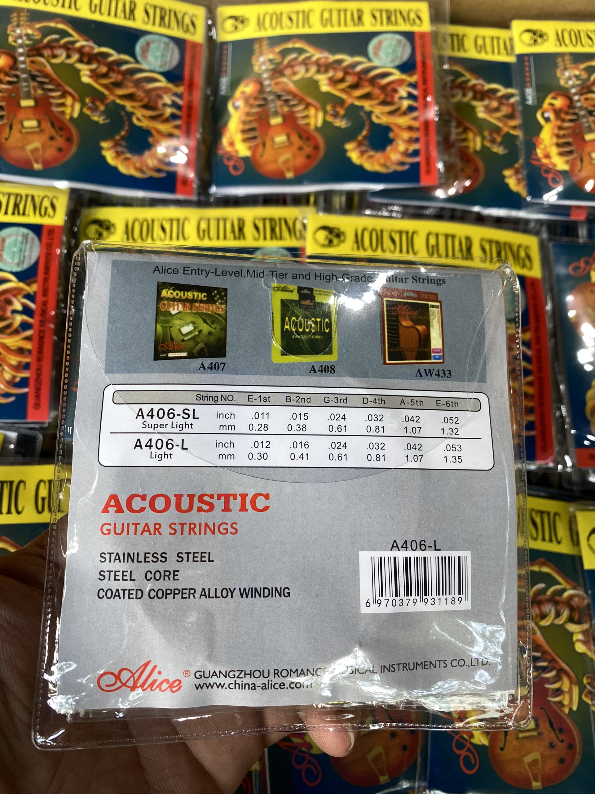 DÂY ALICE ACOUSTIC A406 CHO ĐÀN GUITAR