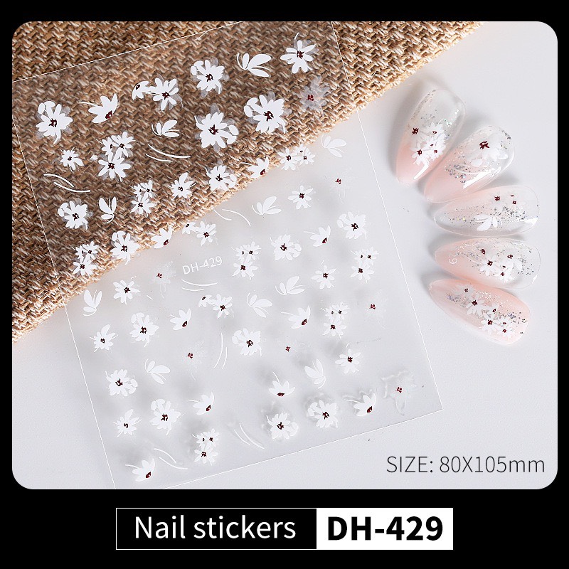 Sticker hoa cúc dán móng siêu hot - nail sài gòn