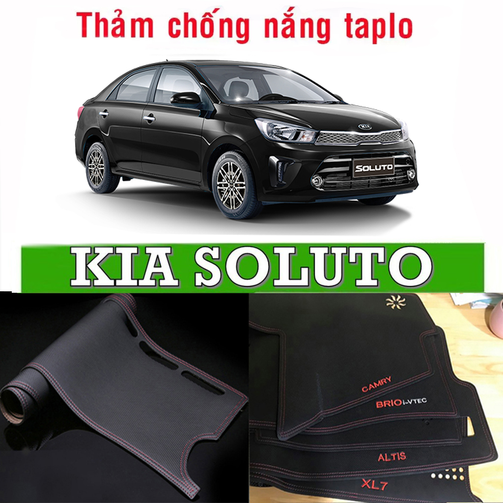 Thảm taplo Kia SOLUTO, Taplo da vân cacbon