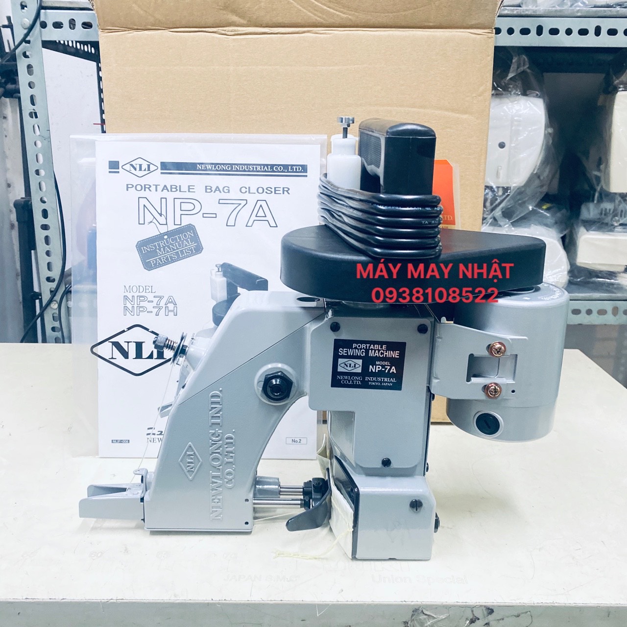 MÁY MAY KHÂU BAO CẦM TAY NHẬT NEWLONG NP-7