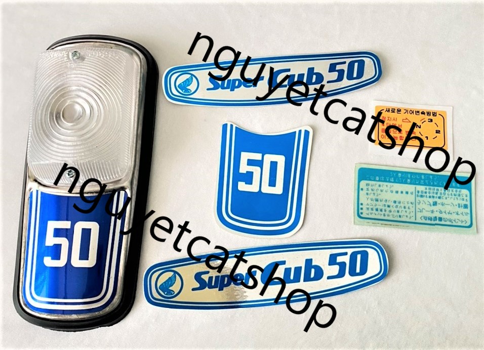 Bộ tem + nạ xe cub 78/50 xanh