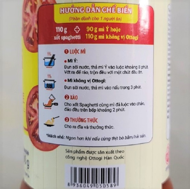 [Lọ 400g] XỐT MÌ Ý CÀ CHUA [VN] OTTOGI Tomato Spaghetti Sauce