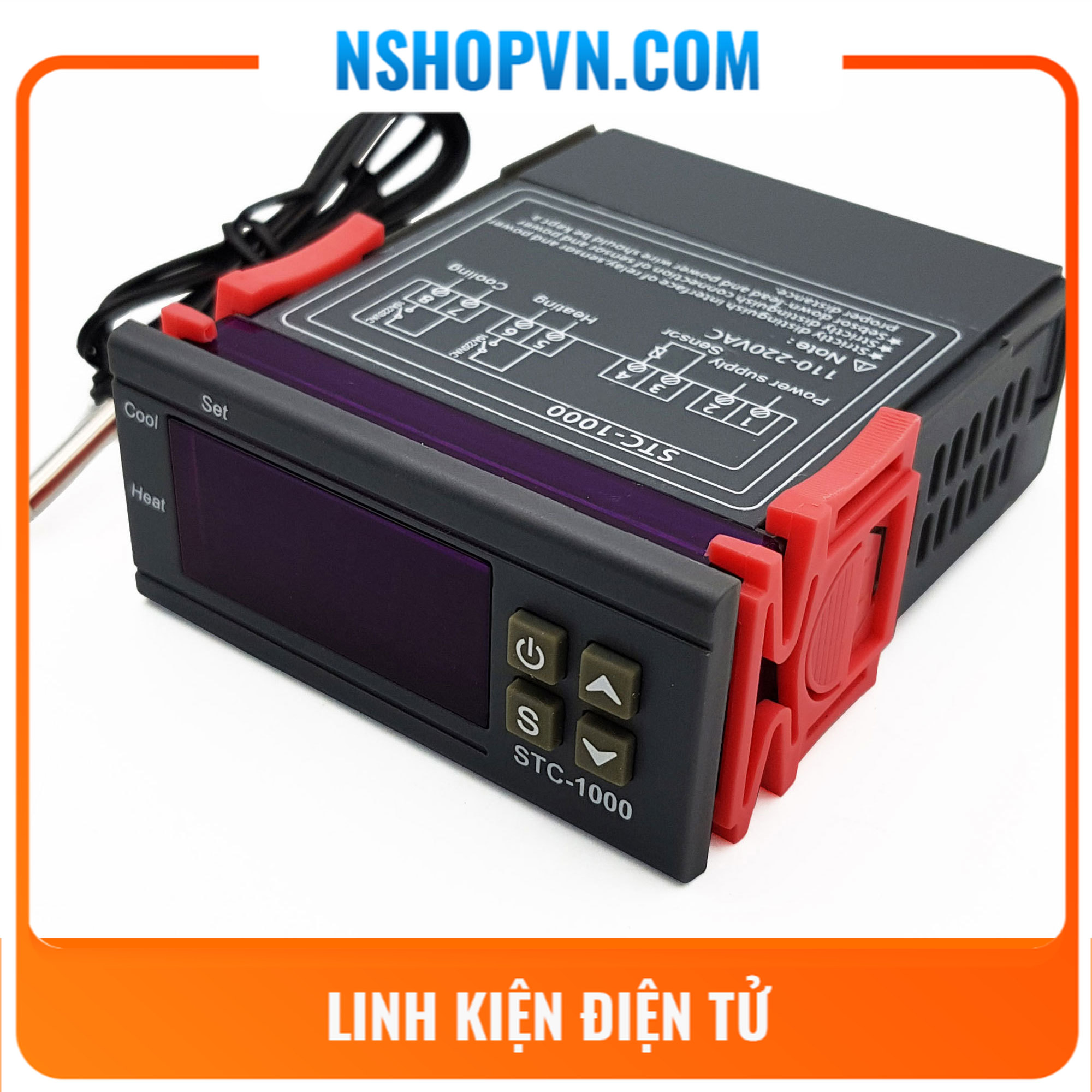Bộ điều khiển nhiệt độ đóng ngắt relay 220vac stc-1000