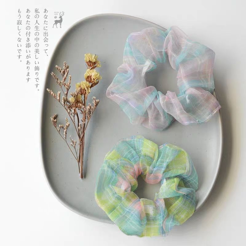 [HCM]Buộc tóc scrunchies cầu vồng