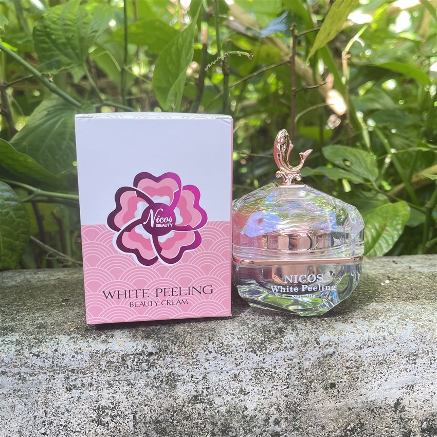 Kem peel da mặt, thay da tái tạo da an toàn hiệu quả kem retionl white peeling 25gr - white peeling hồng beauty cream thanh nhi nicos