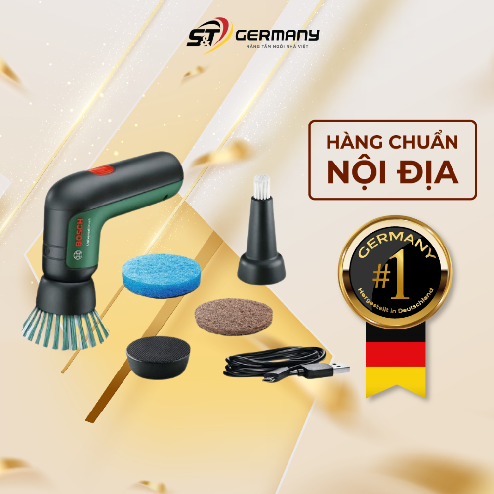 Máy cọ rửa vệ sinh đa năng bosch universalbrush nội địa đức, chổi cọ rửa vệ sinh mini tiện lợi gia đình, chổi cọ nhà vệ sinh nhà tắm sạch sẽ thiết kế chống thấm nước germanysnt 9990059