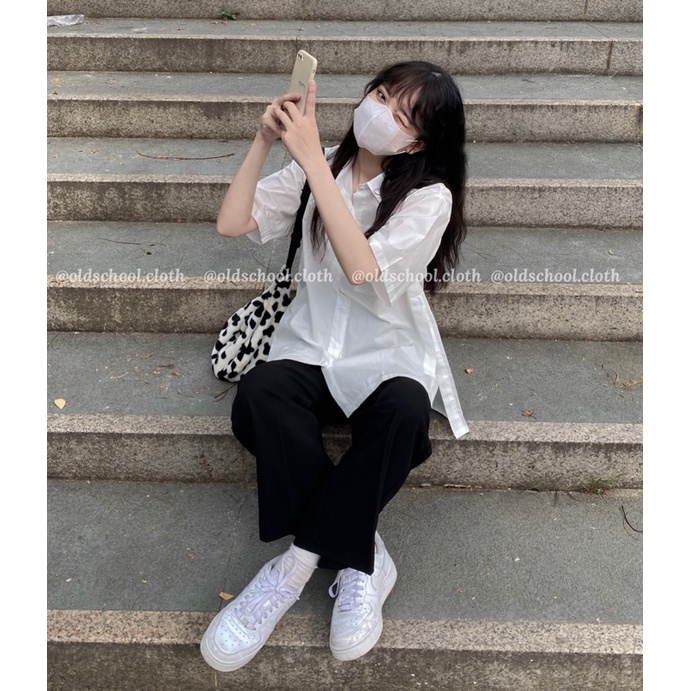 (Oldschoolcloth)ÁO SƠ MI THÔ XẺ TÀ OLDSCHOOL