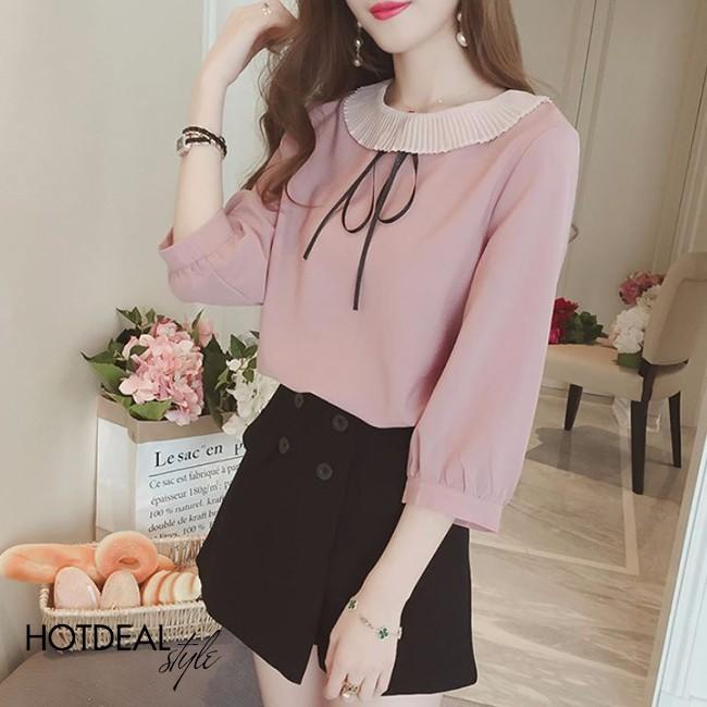 [HCM]Áo kiểu Selina dập ly cổ
