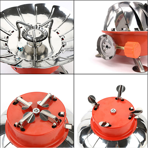 Bếp ga mini chống gió, gấp gọn tiện dụng cho giã ngoại du lịch.