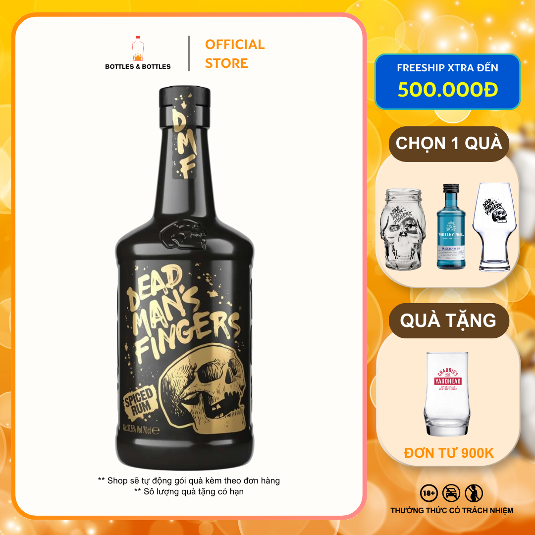 [Genuine] Dead Man's Fingers Spiced Rum - 700ml -37.5%