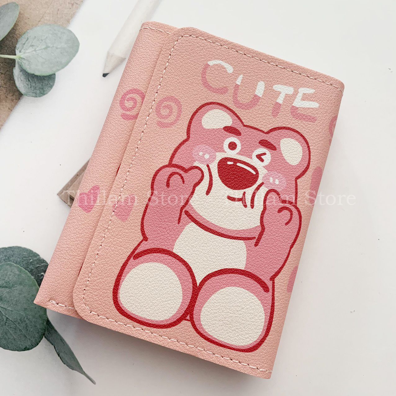 Ví Gấu Dâu gấp ba siêu dễ thương ThiLam Store