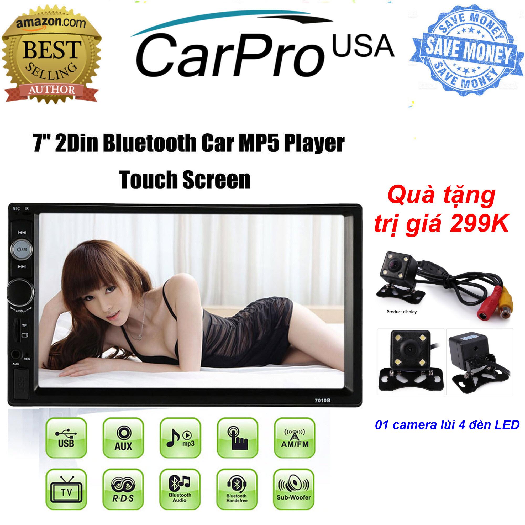Combo Màn hình cảm ứng ô tô HD 1080 7 Inc 7010B Và Camera lùi 4 Led - HL 1116 - Tích hợp Bluetooth, đọc thẻ nhớ, usb nghe nhạc MP3, xem video định dạng MP5 Player - Bảo hành 6 tháng lỗi đổi mới