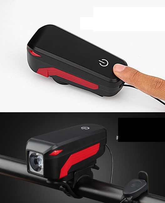ĐÈN PHA XE ĐẠP CÓ CÒI 7599 PIN SẠC USB