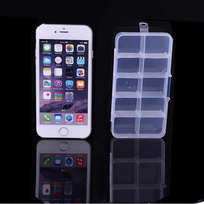 Hộp đựng đựng trang sức 10 ngăn bằng nhựa