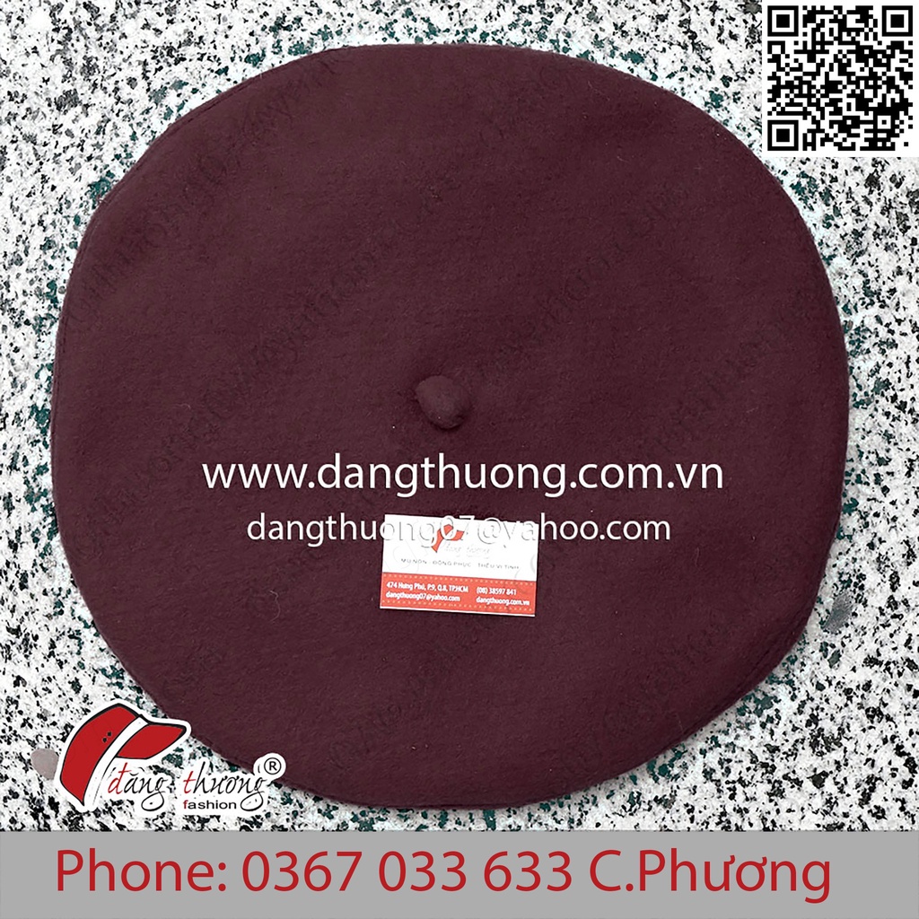 Mũ Nồi Beret Chất Liệu Nỉ Dạ Dày Dặn (Không Phải Loại Len Mỏng)
