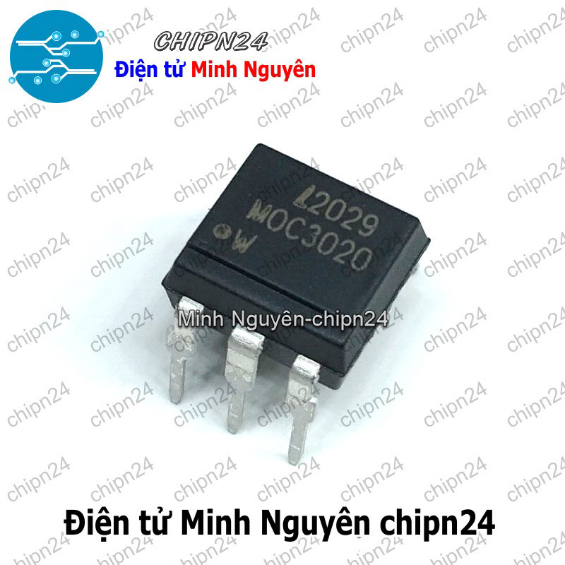[2 con] (DT) Opto MOC3020 DIP-6 Đen Hàng Tốt (3020) - HH005531