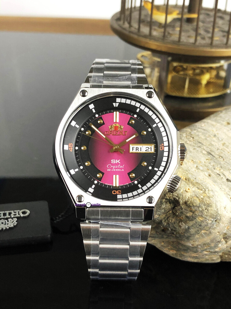 Đồng Hồ Cơ Nam SK Mặt Lửa Cao Cấp Chống Nước Chống Xước Automatic