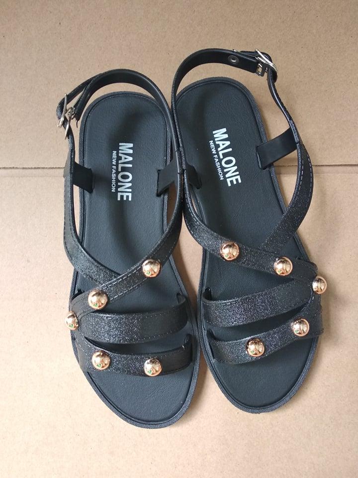 [HCM]Sandal đế bệt đính kim loại