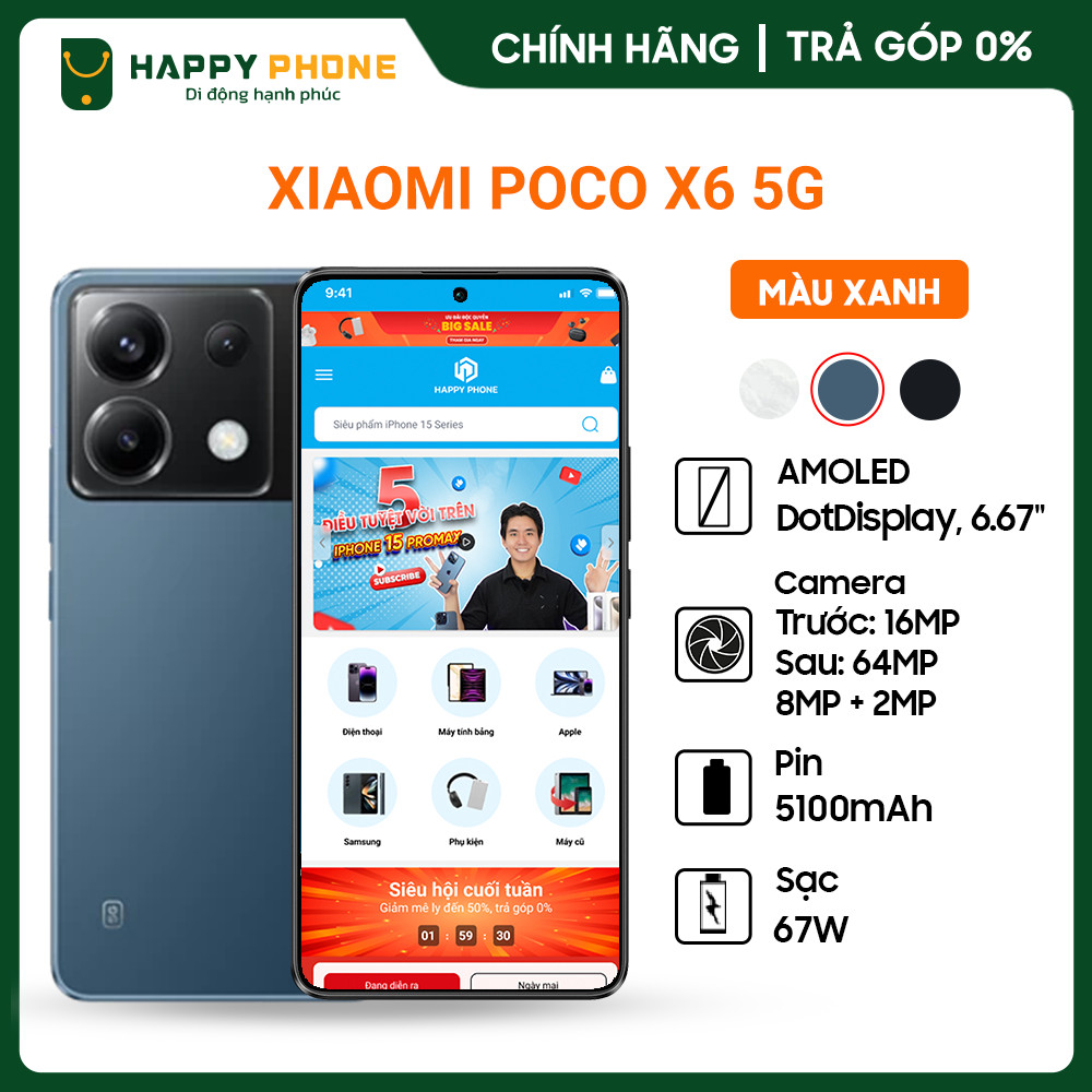 Điện thoại poco x6 5g - chính hãng