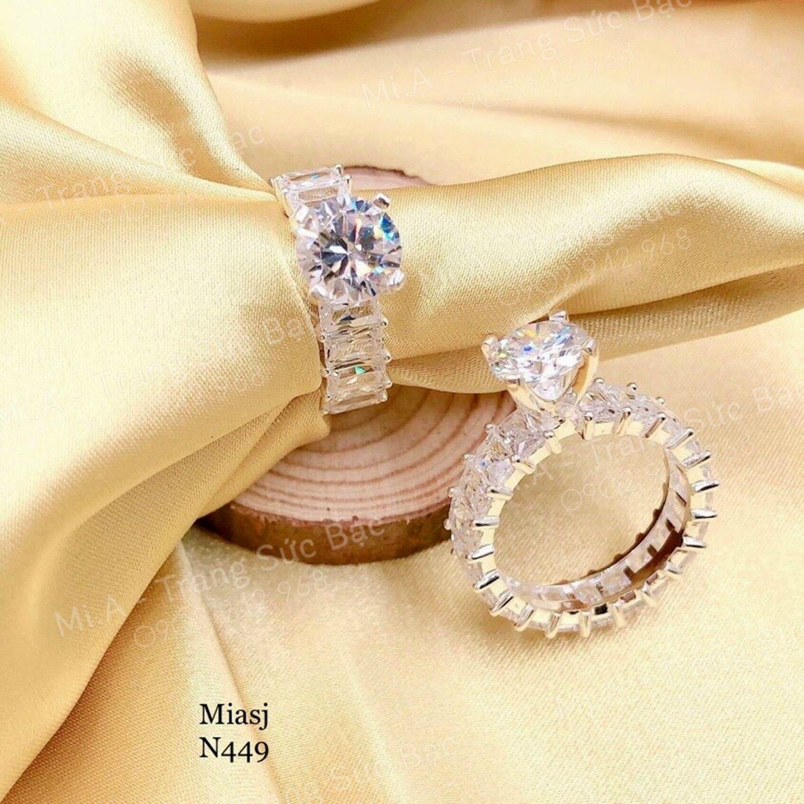 [HCM]Nhẫn Đá Baguatte Bạch Kim Sang Chảnh - Bền Màu - Đủ Size - Đổi Trả Thoải Mái - Không Đen Không Ngứa - HN2124
