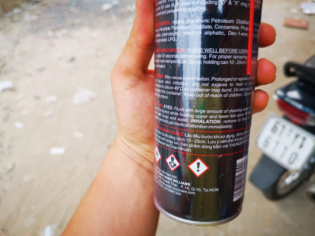 [HCM]Dung Dịch Bảo Dưỡng Sên Thunder Chain Lube 400ml