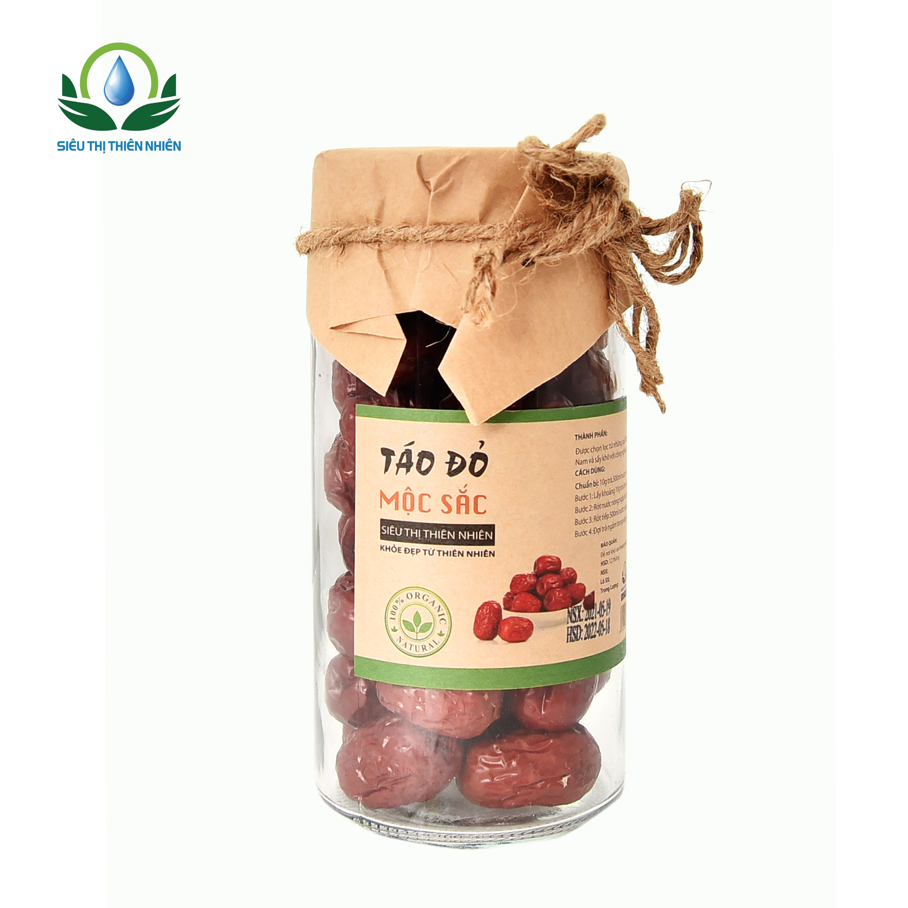 Trà táo đỏ sấy khô Mộc Sắc gói 100g