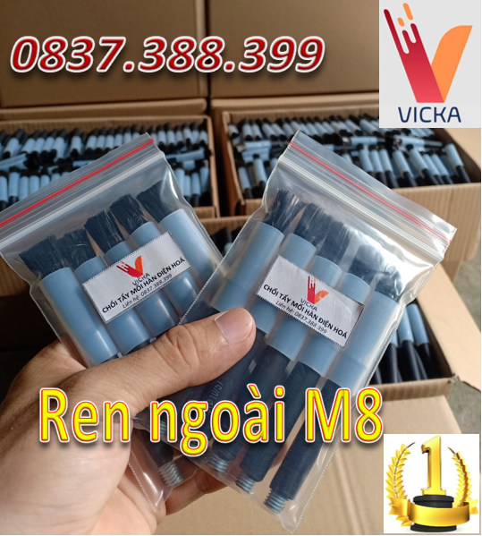 [HCM]Chổi tẩy mối hàn Inox điện hóa(REN NGOÀI M8)