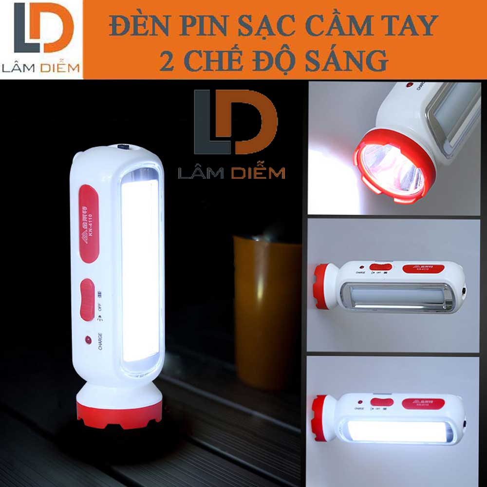 ĐÈN PIN SẠC CẦM TAY 2 CHẾ ĐỘ SÁNG 4110