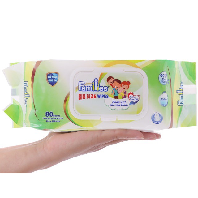 Khăn Ướt Families Big Size 80 tờ