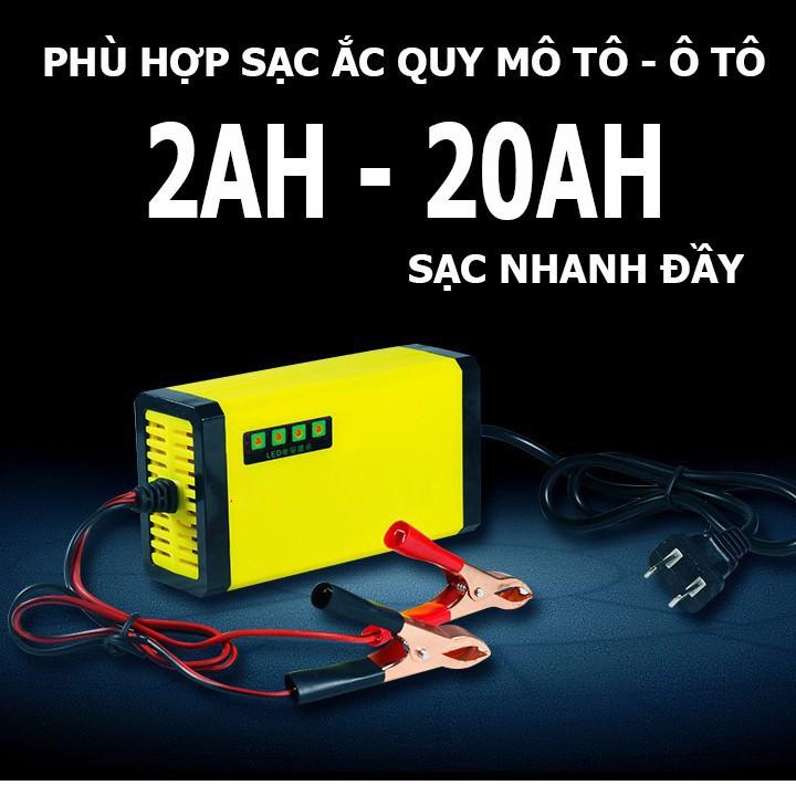 [HCM]Sạc bình Acquy tự động 12V cho xe Ô tô xe máy