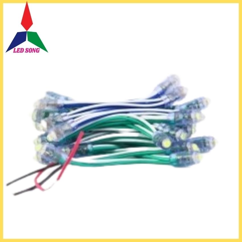 Led Đúc F8 Đế 12mm 12v Dây 50 Bóng