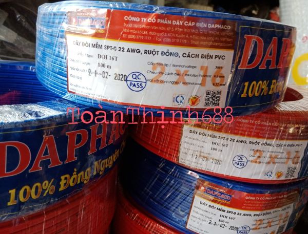 dây điện đôi 2x16 Daphaco 100mét dây điện đôi mềm [Rẻ vô địch] [Siêu Sale] [FreeShip] [Giá hủy diệt] [Chính hãng]