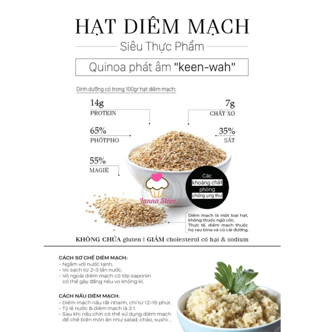 [HÀNG CHUẨN CHẤT LƯỢNG] Hạt diêm mạch Quinoa Mix Absolute Organic 400gram