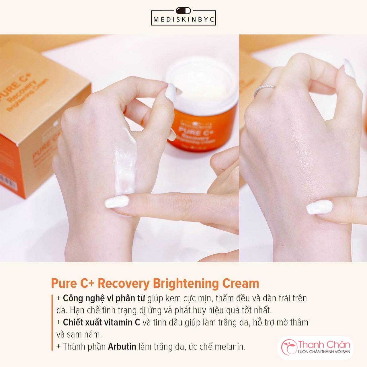 [HCM]Kem dưỡng trắng da Mediskinbyc Pure C+ Recovery Brightening Cream cam kết hàng đúng mô tả chất lượng đảm bảo an toàn đến sức khỏe người sử dụng đa dạng mẫu mã màu sắc kích cỡ